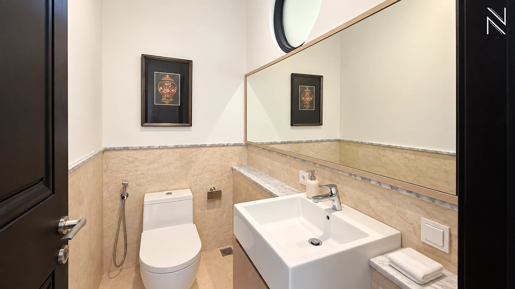 Amari Residence – Type D – Powder Room For Buy 3BR House South Jakarta Kebayoran Baru KBBRS282