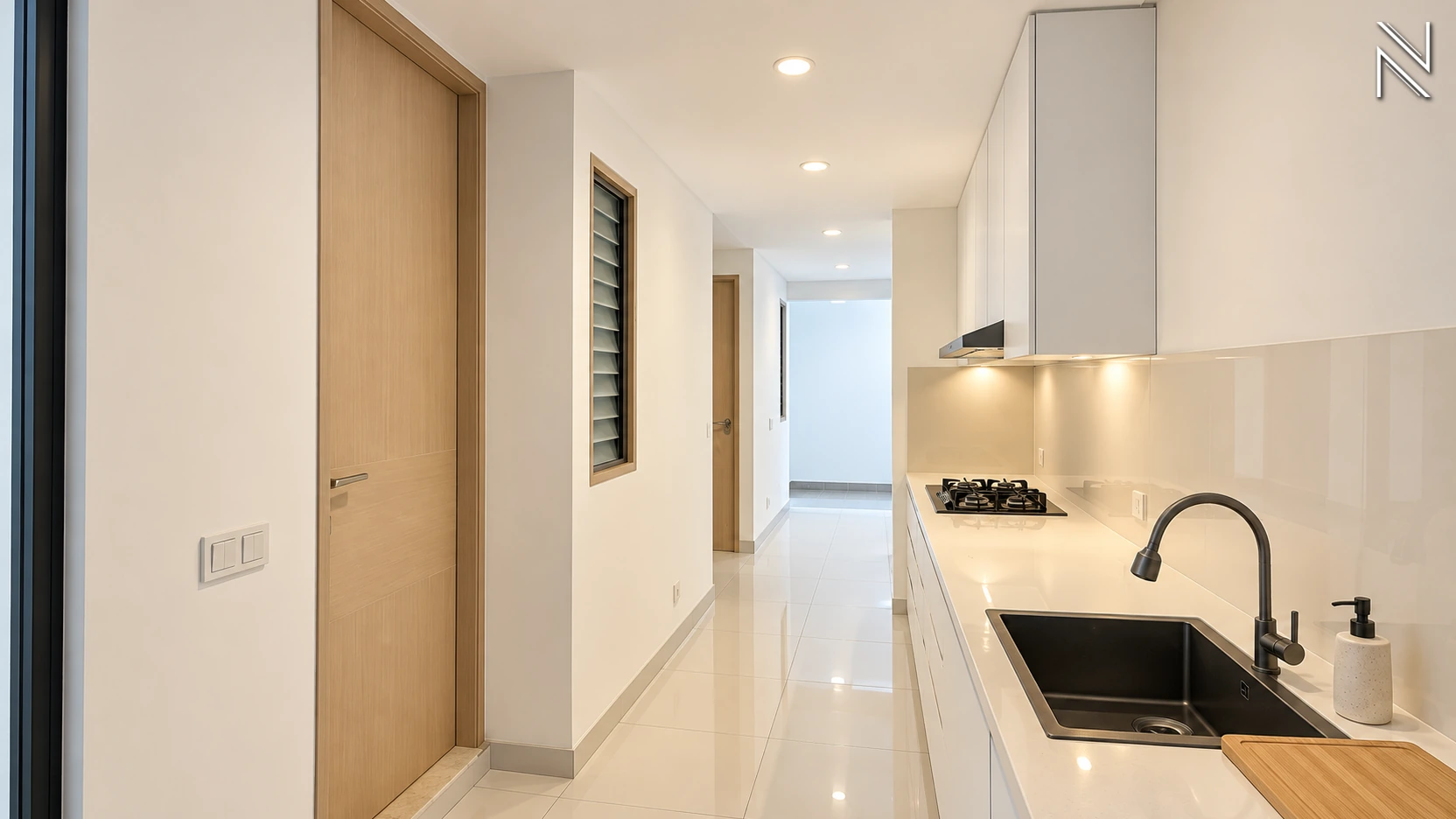 Amari Residence – Type D – Service Kitchen 01 For Buy 3BR House South Jakarta Kebayoran Baru KBBRS282