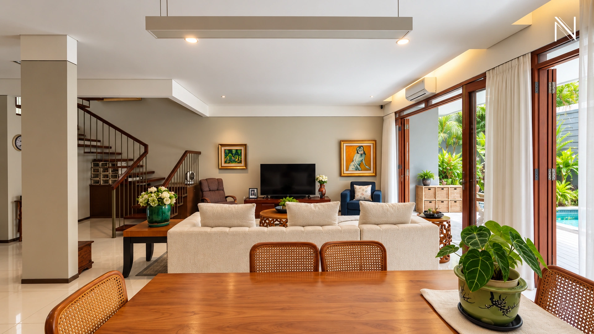 Bali Residence M 19 – Living Area Dining Area (2) For Rent 4BR House South Jakarta Cipete CPT356