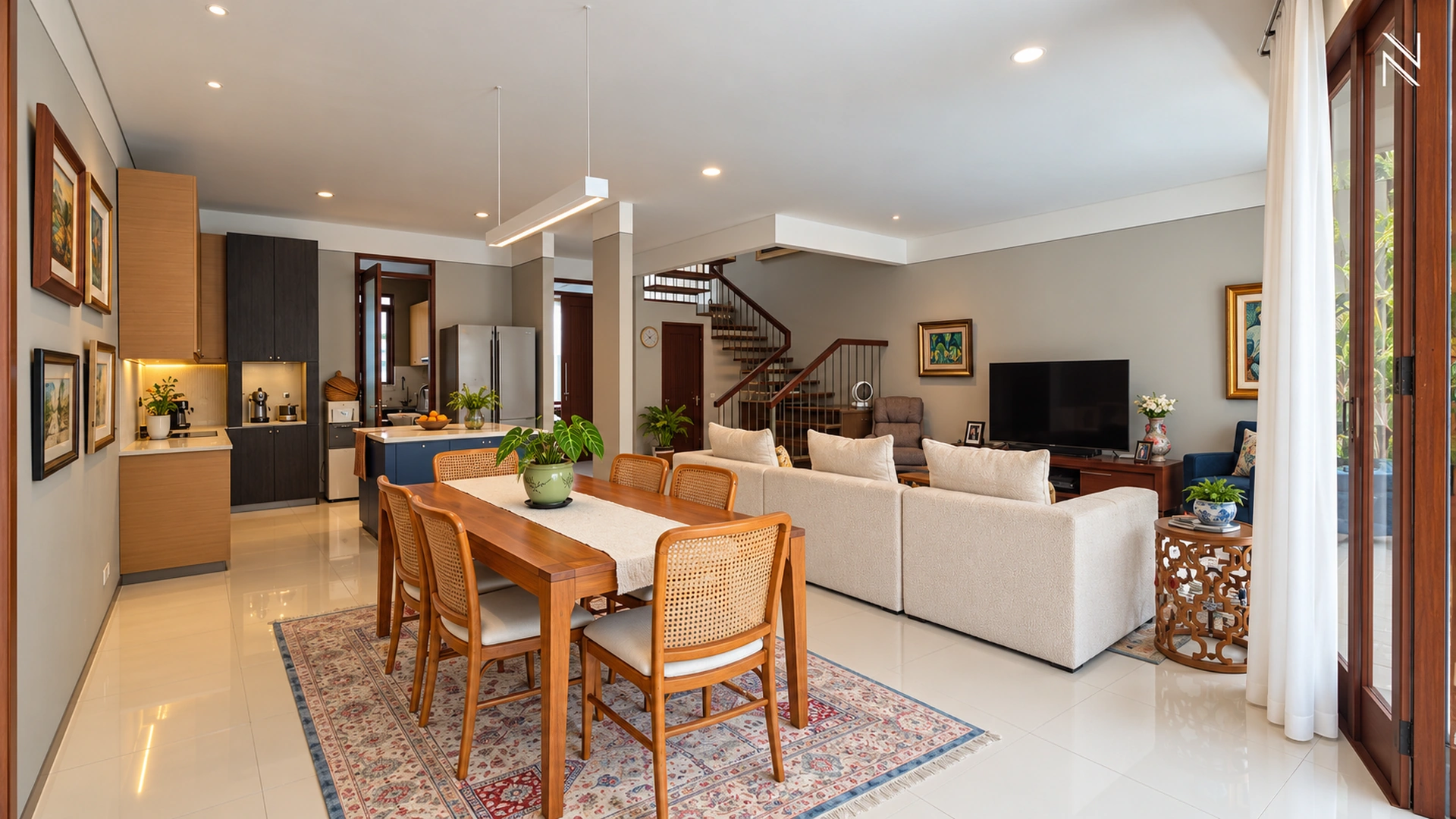 Bali Residence M 19 – Living Area Dining Area (3) For Rent 4BR House South Jakarta Cipete CPT356