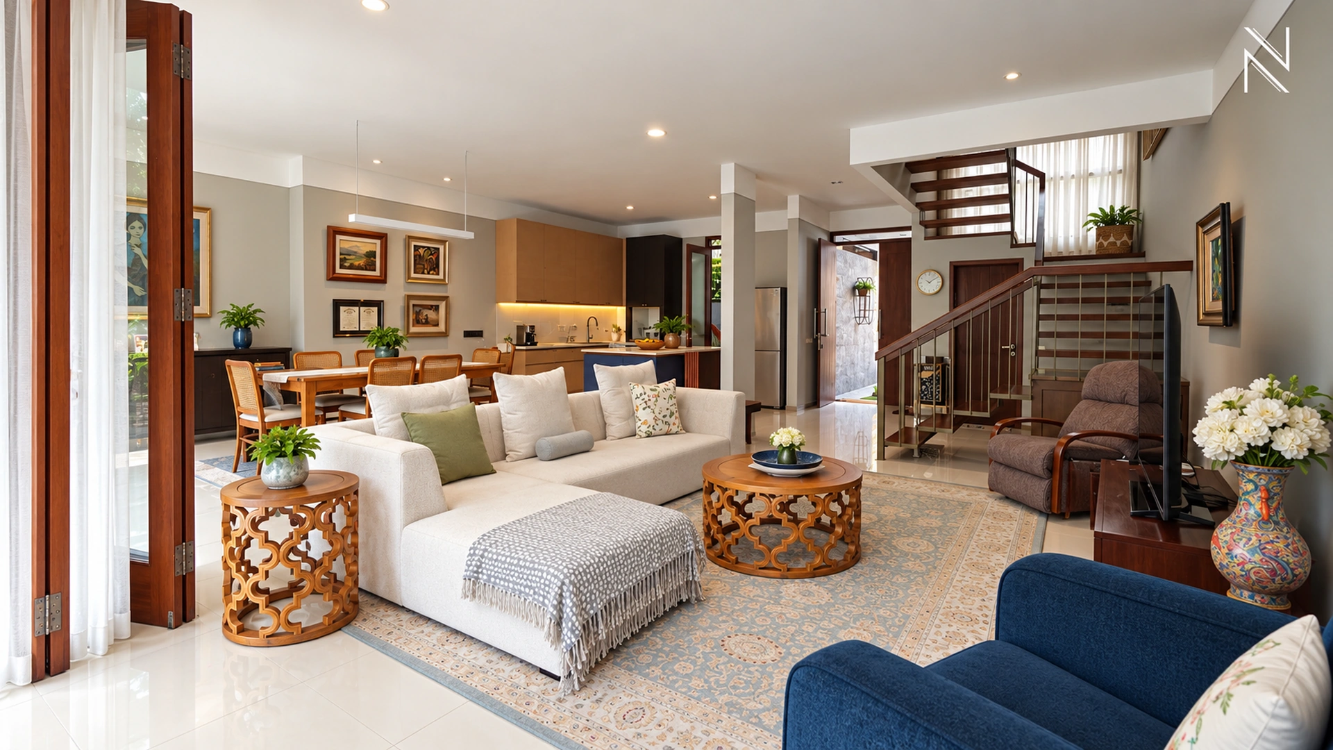 Bali Residence M 19 – Living Area Dining Area (4) For Rent 4BR House South Jakarta Cipete CPT356