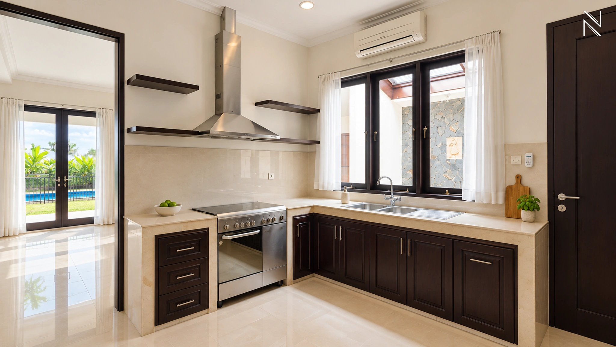Bangka 9 4B – Kitchen – Angle 1 For Rent 4BR House South Jakarta Kemang KMG036