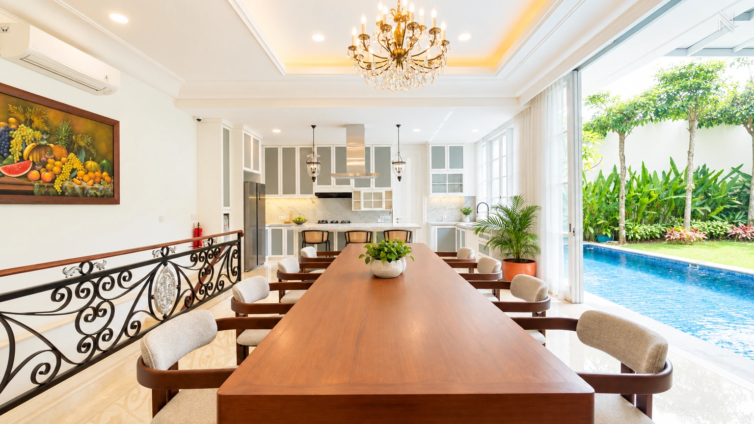 Kemang Selatan 11 No. 6A – Dining and Kitchen Area For Buy 6BR House South Jakarta Kemang KMGS317