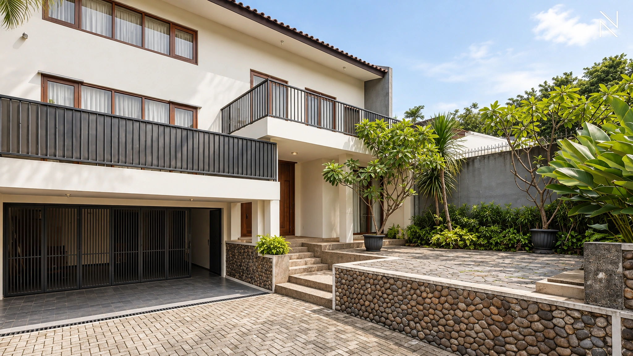 Kemang Selatan 9 No 5A – Fasad – Angle 2 For Rent 4BR House South Jakarta Kemang KMGS011