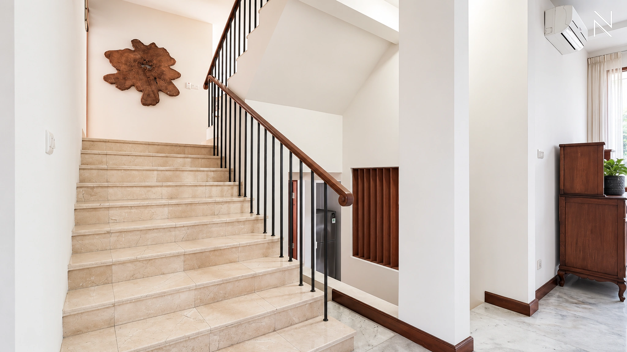 Kemang Selatan 9 No 5A – Staircase – Angle 2 For Rent 4BR House South Jakarta Kemang KMGS011