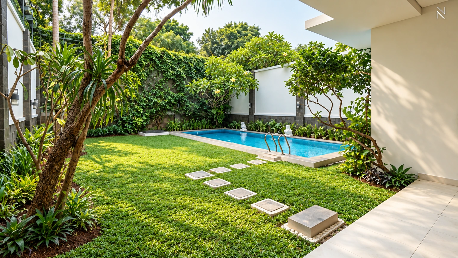 Kemang Selatan XI No 105 Kav B – Backyard & Pool For Rent 4BR House South Jakarta Kemang KMGS143