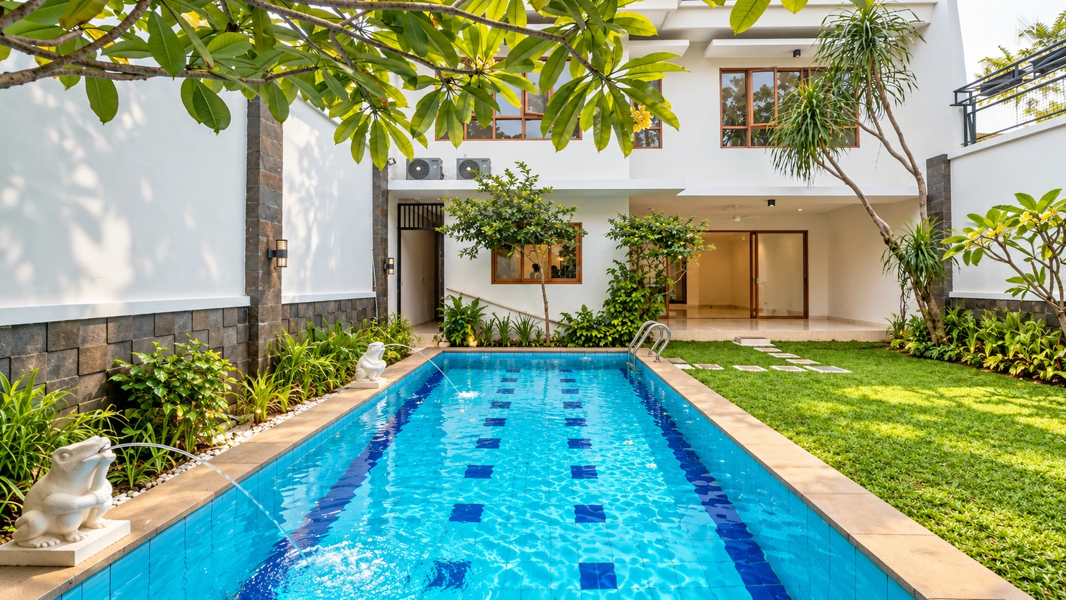 Kemang Selatan XI No 105 Kav B – Swimming Pool For Rent 4BR House South Jakarta Kemang KMGS143