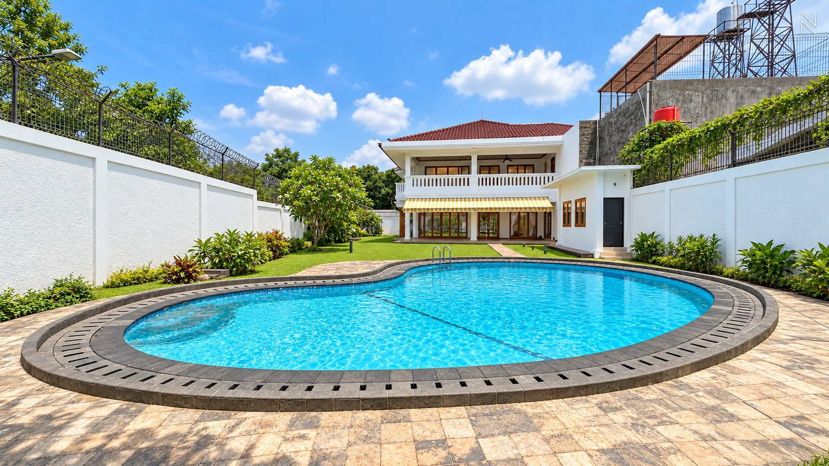 Kemang Timur Dalam N4 – Kolam Renang dan Taman For Buy 7BR House South Jakarta Kemang KMGT026