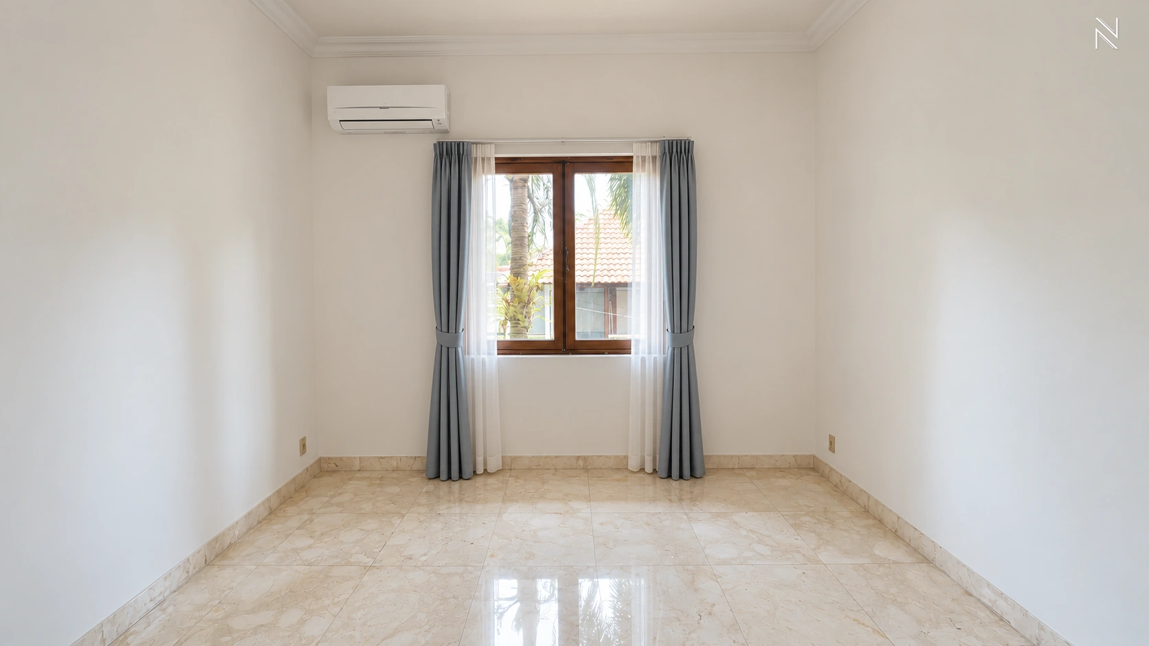 Mushola 150B Kav A – KMGS083 – Bedroom Palm Window View – Photo 09398 For Rent 4BR House South Jakarta Kemang KMGS083