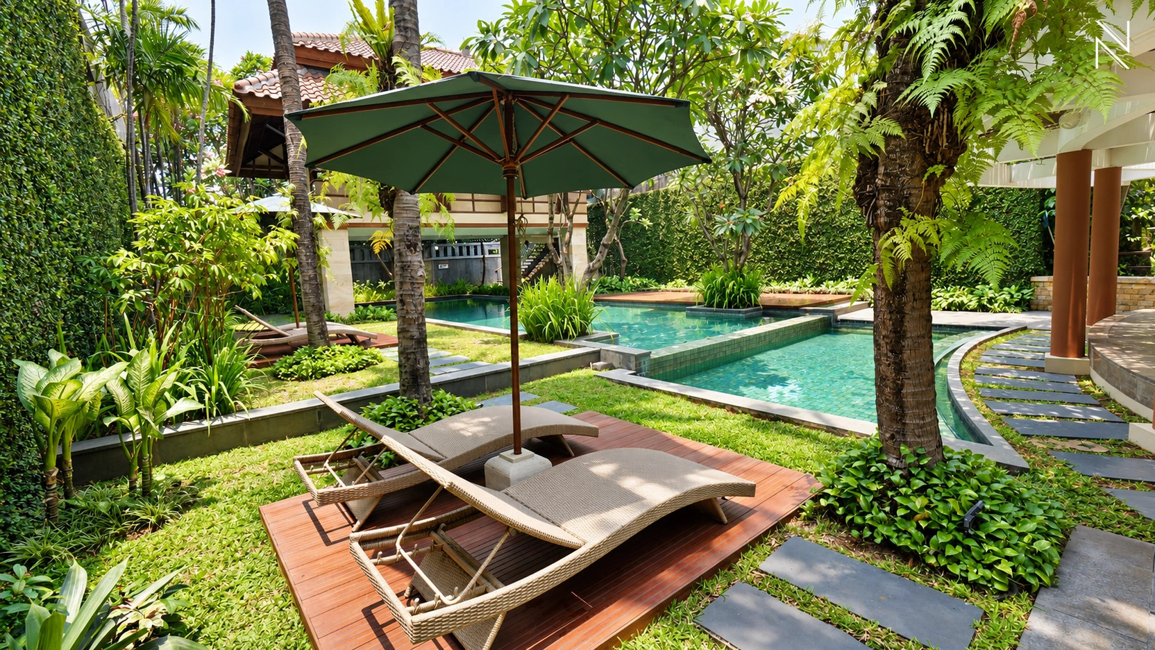 Saraswati Kav D – Kolam Renang 01 For Rent 3BR House South Jakarta Cipete CPT214
