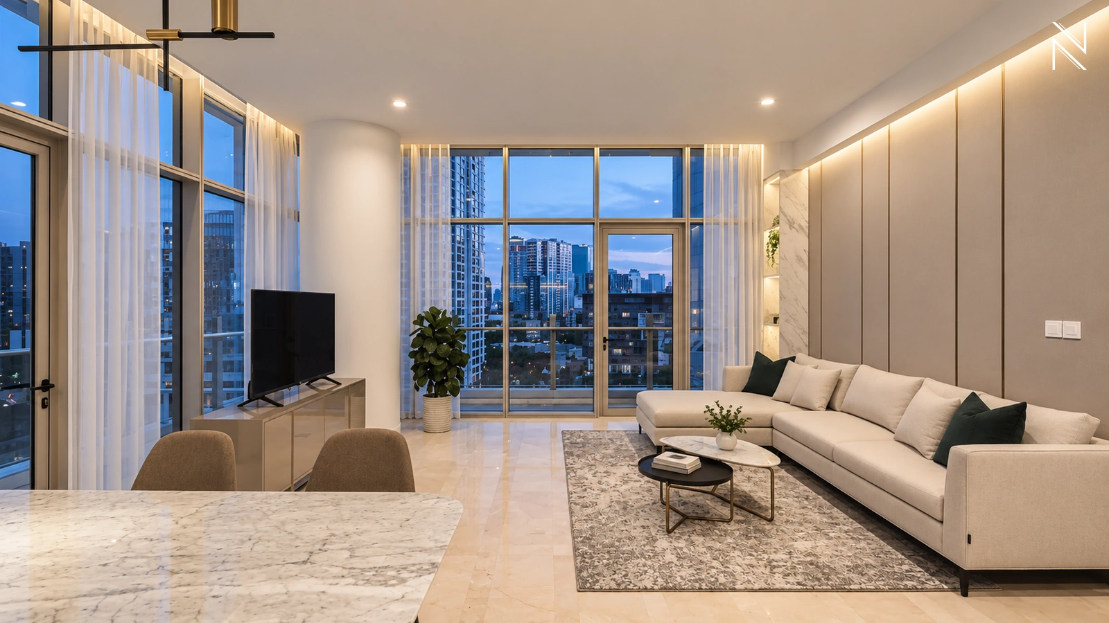 Verdetwo – 2BR – Living Room For Buy 2BR Apartment VERDE Two South Jakarta Kuningan VRDS106